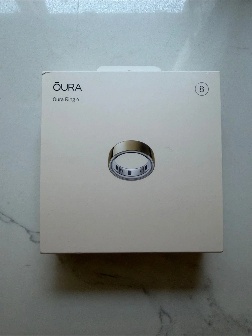 Oura Ring 4 Gold Size 8 NEW IN BOX
